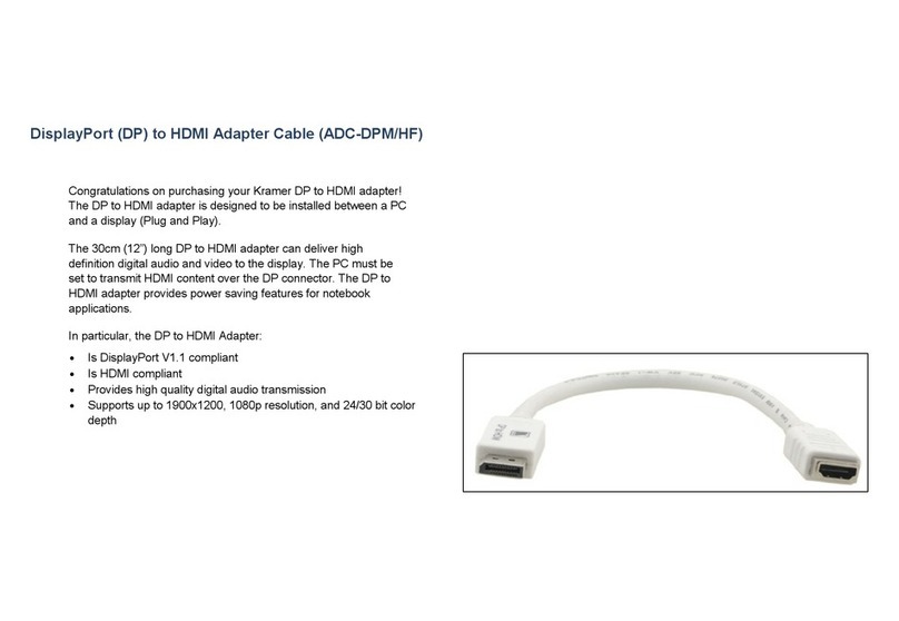 Kramer ADC-DPM/HF User manual Kramer ADC-DPM/HF User manual
