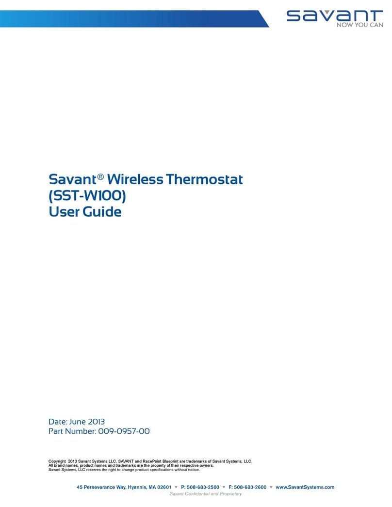 Savant SST-W100 User manual