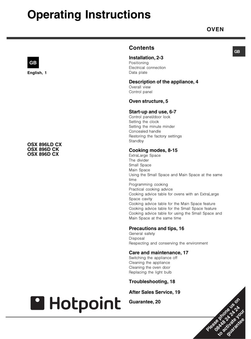 Hotpoint OSX 896LD CX S operating instructions