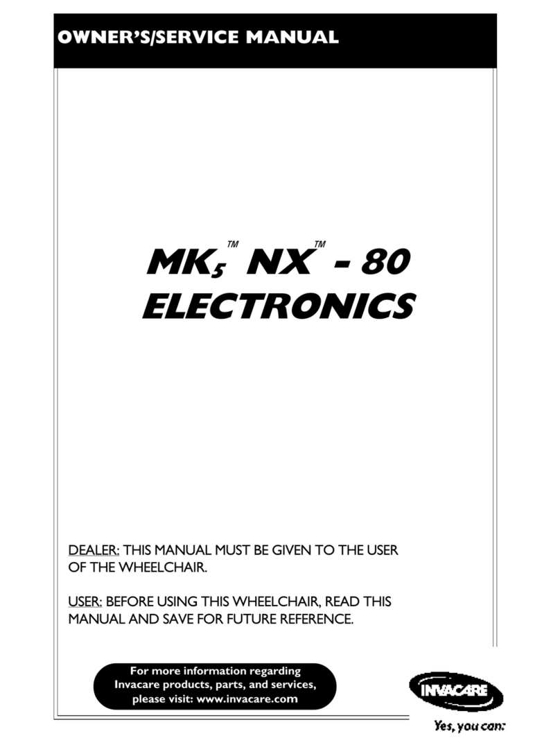 Invacare MK5 NX-80 ELECTRONICS Owner's service manual