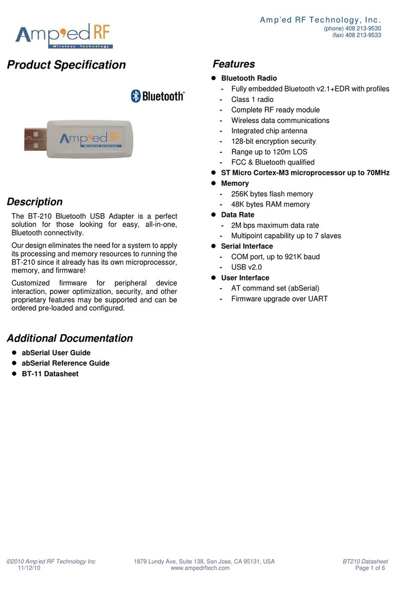 Amp’ed RF Technology BT-210 user manual