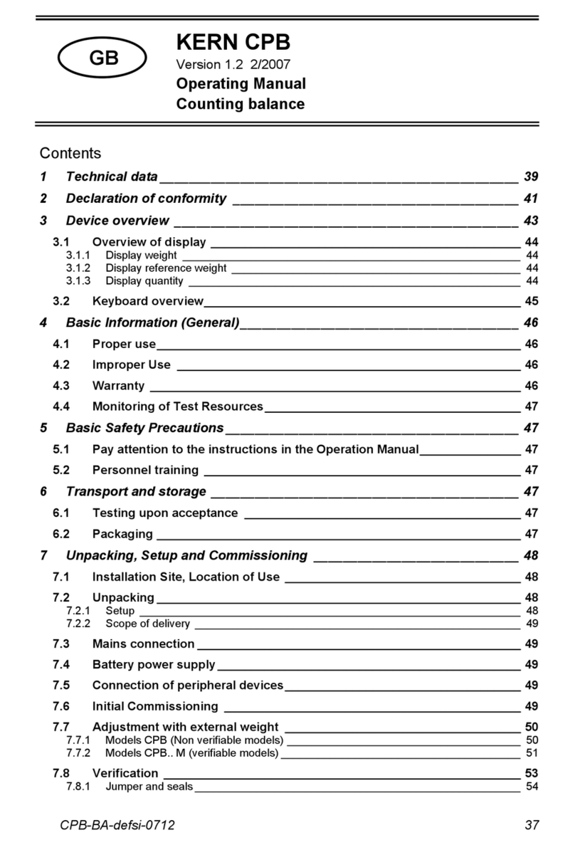 KERN CPB 15K0.5 User manual