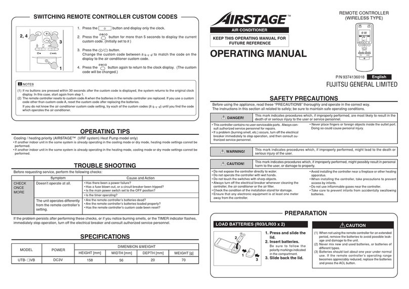 AirStage 9374136018 operating manual