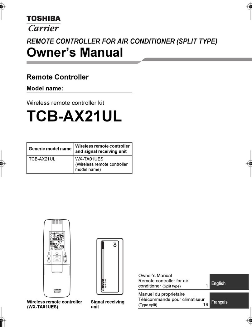 Toshiba Carrier TCB-AX21UL owner's manual Toshiba Carrier TCB-AX21UL owner's manual
