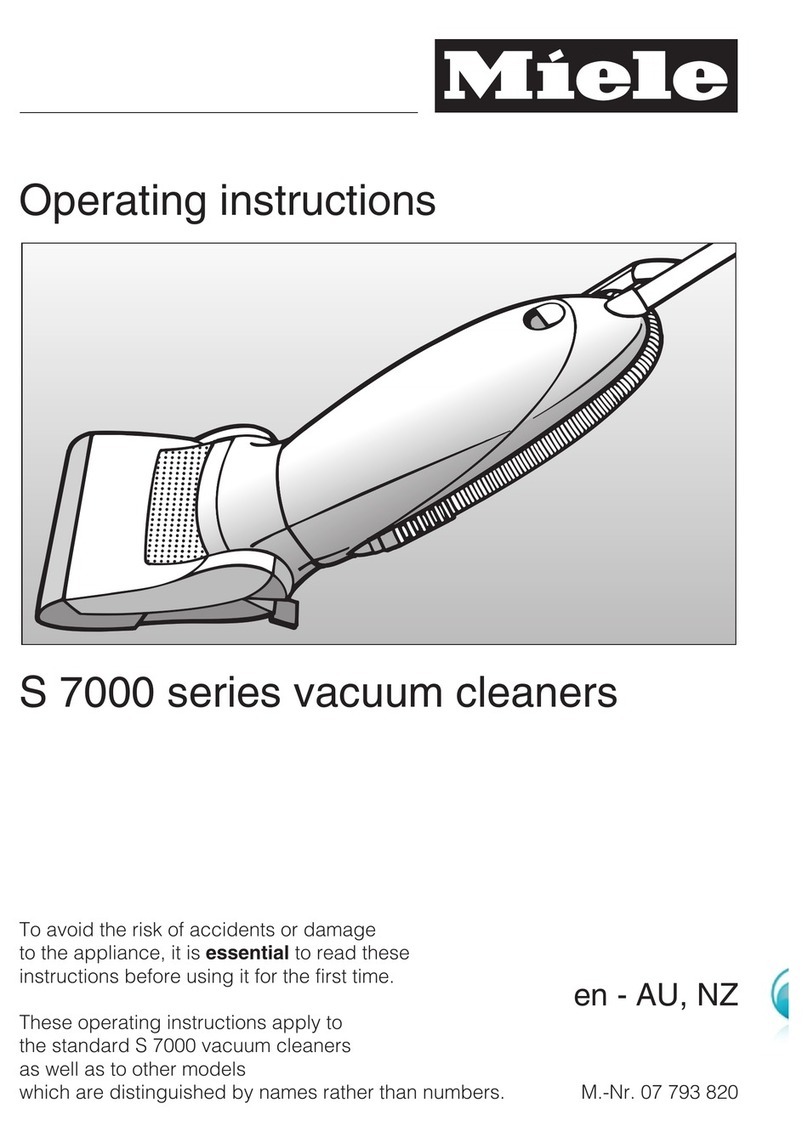 Miele S 7000 series operating instructions