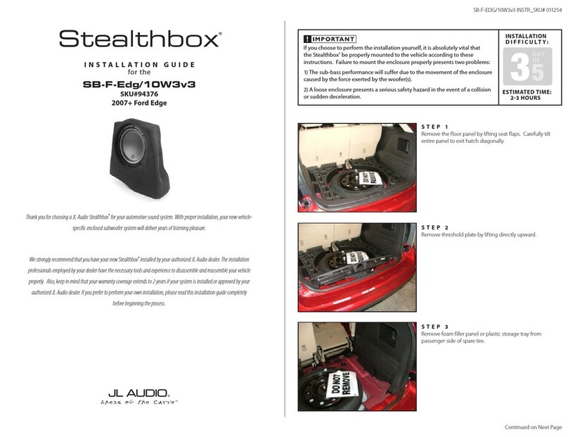 JL Audio SB-F-Edg User manual