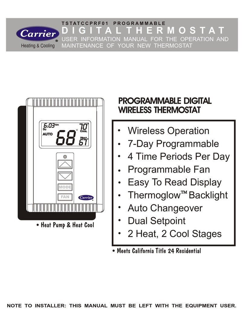 Carrier TSTATCCPRF01 User's information manual