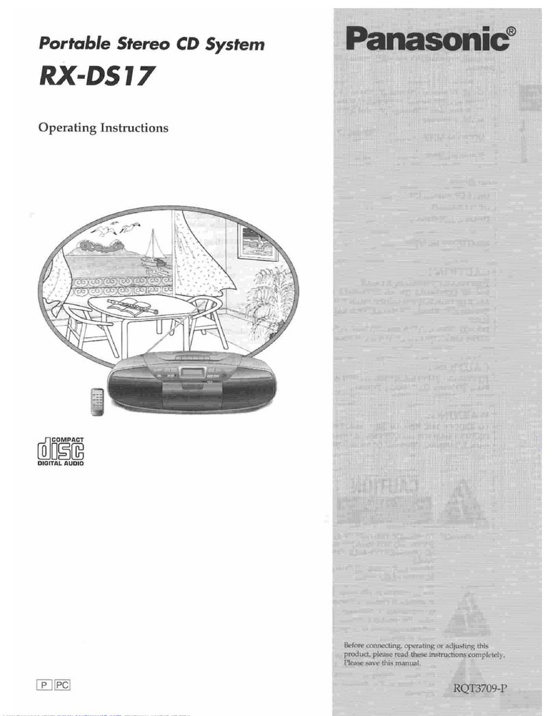 Panasonic RXDS17 - RADIO CASSETTE W/CD User manual