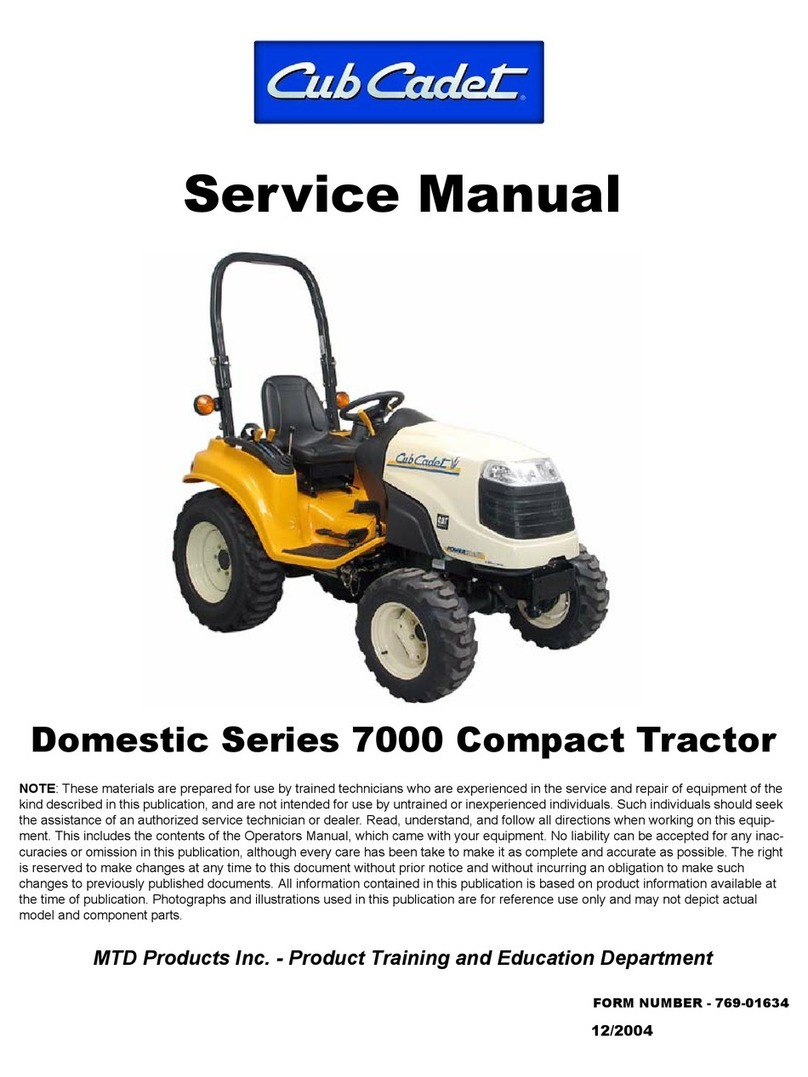 Cub Cadet Domestic Series 7000 User manual