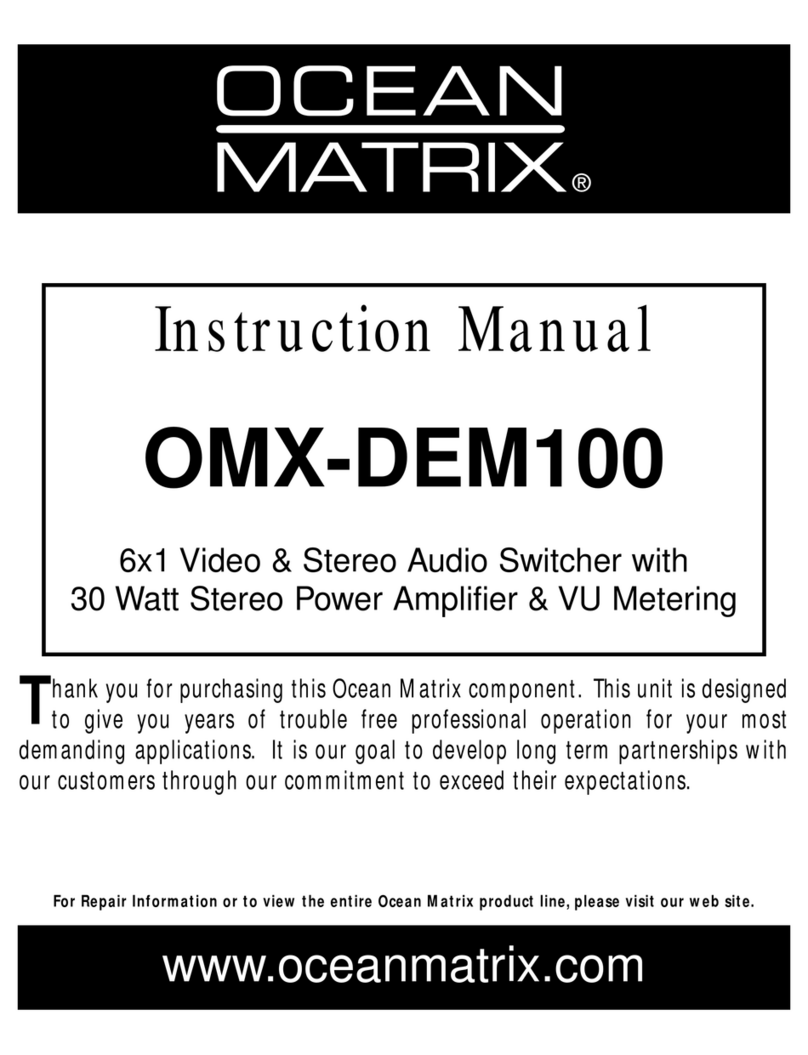 Ocean Matrix OMX-DEM100 User manual Ocean Matrix OMX-DEM100 User manual