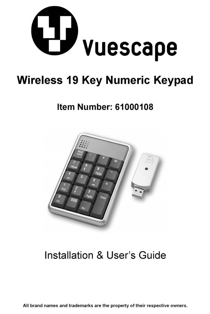 Vuescape 61000108 Installation & user guide