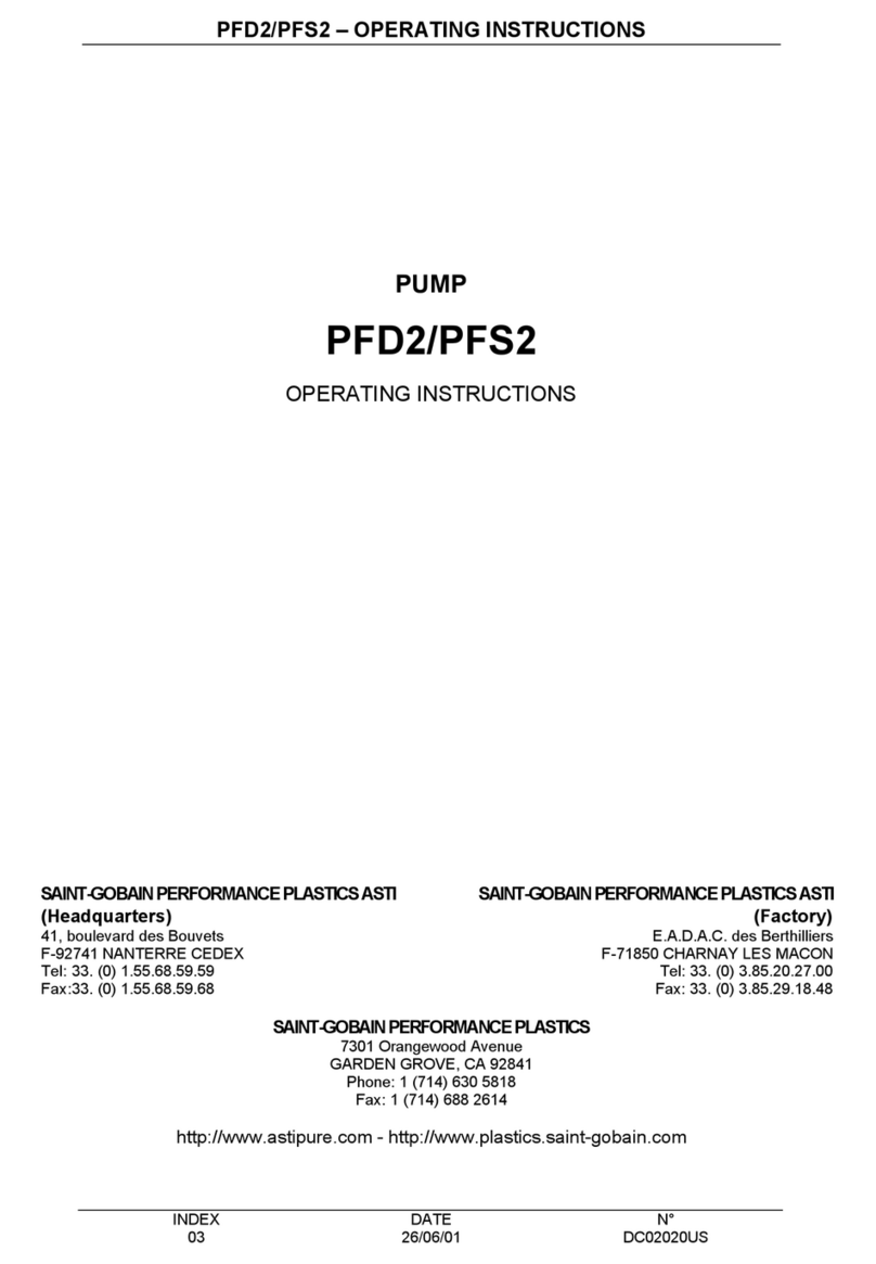 SAINT-GOBAIN PFD2 operating instructions