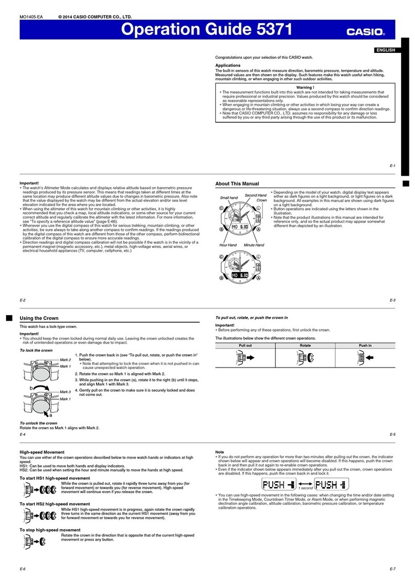 Casio 5371 User manual