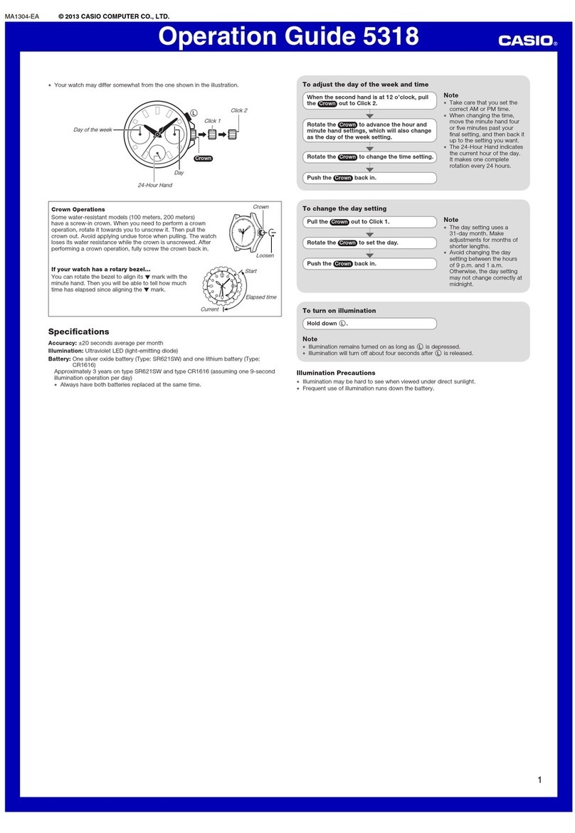 Casio 5318 Operation guide