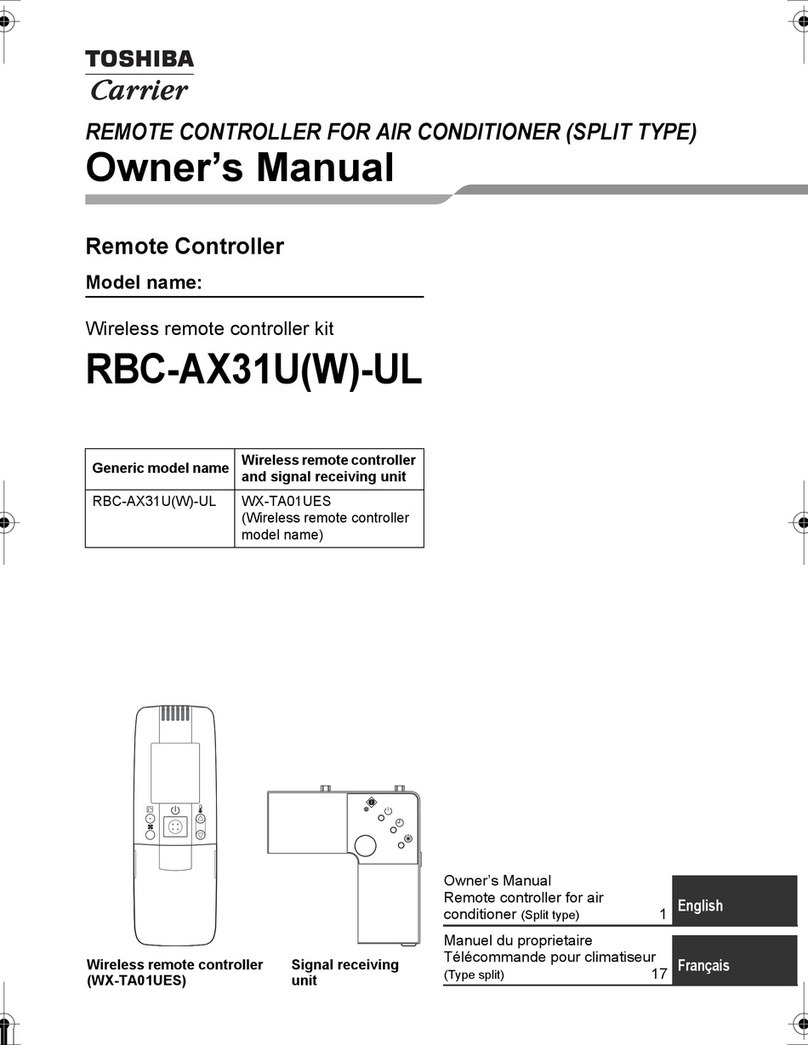 Toshiba RBC-AX31U(W)-UL User manual