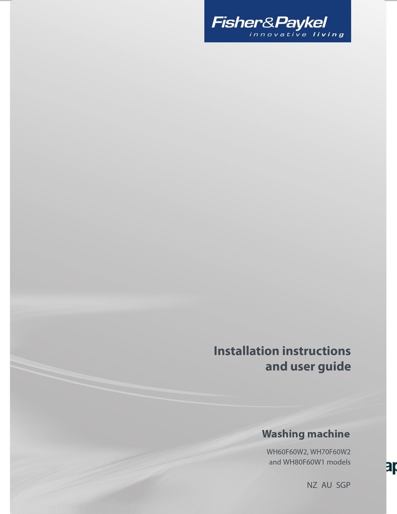 Fisher & Paykel WH60F60W2 Installation instructions and user guide