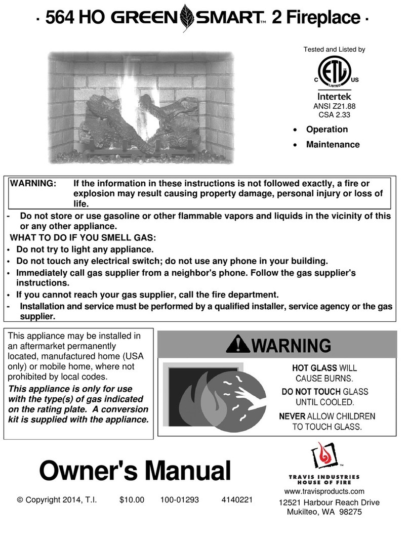 Travis Industries 564 HO User manual