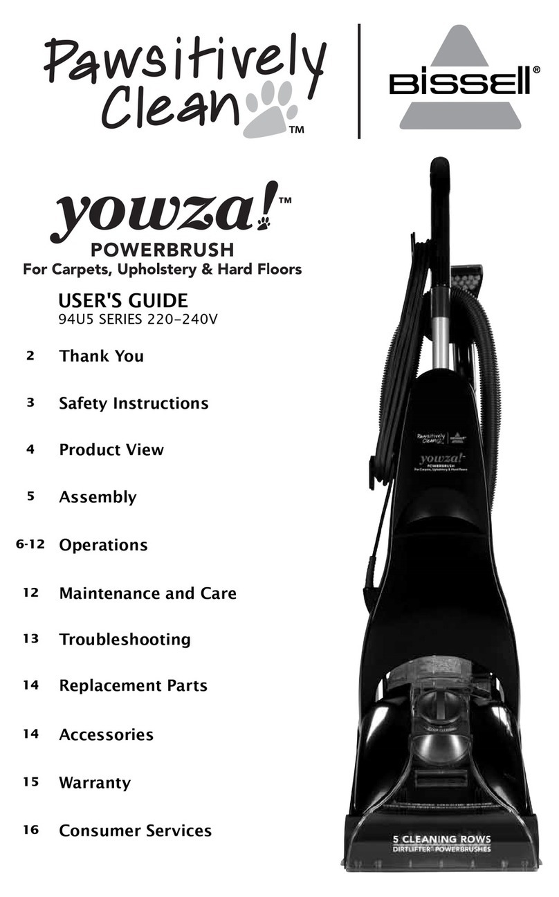 Bissell Pawsitively Clean yowza 94U5 SERIES user guide