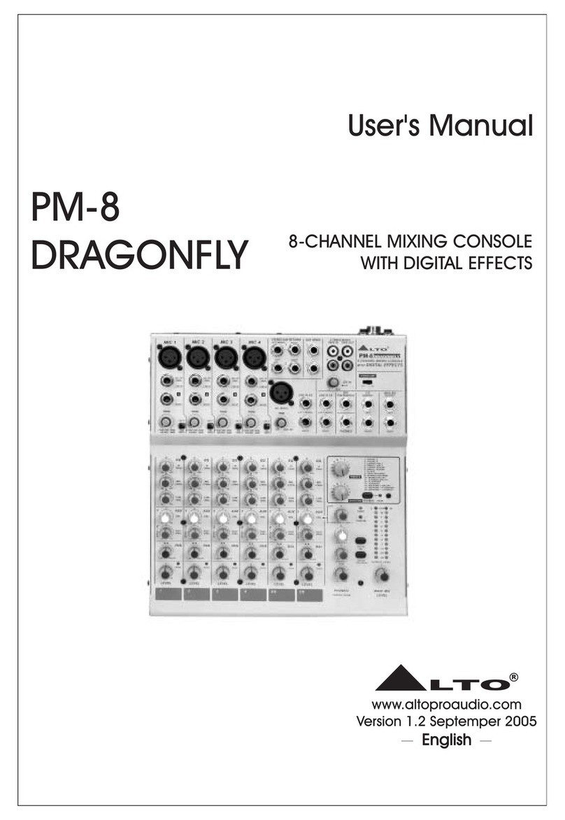 Alto PM-8 DRAGONFLY user manual