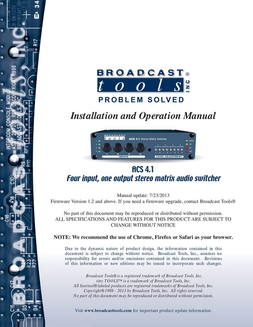 Broadcast Tools ACS 4.1 User manual