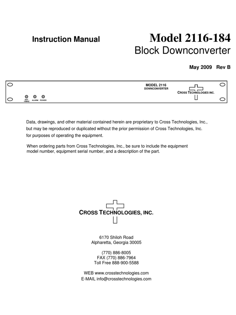 Cross Technologies 2116-184 User manual