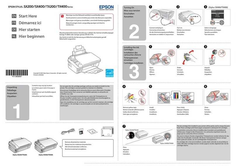 Epson Stylus SX200 series Instruction Manual