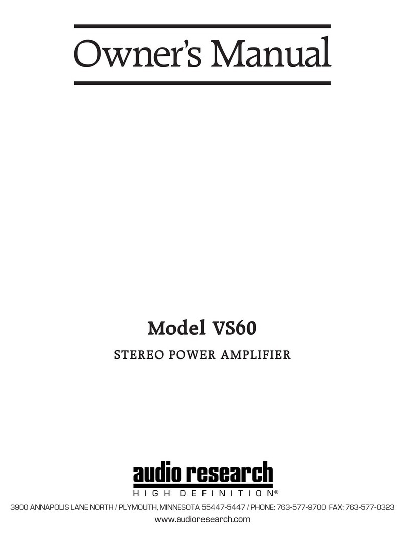 Audio Research VS60 User manual