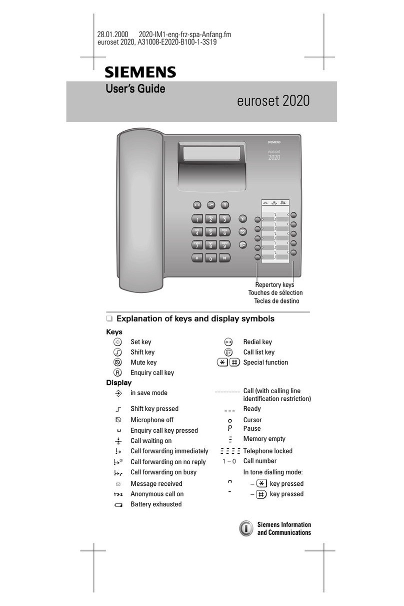 Siemens euroset 2020 User manual