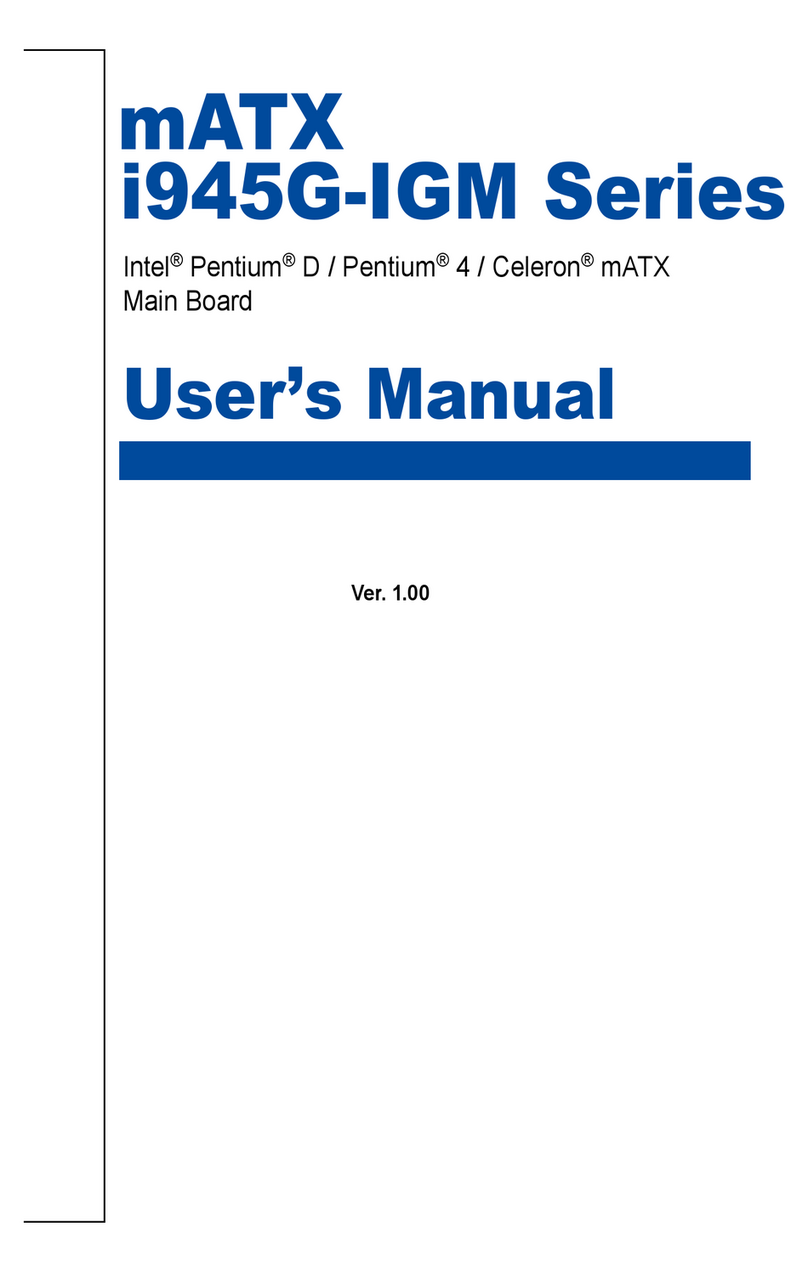 Intel mATX i945G-IGM Series User manual