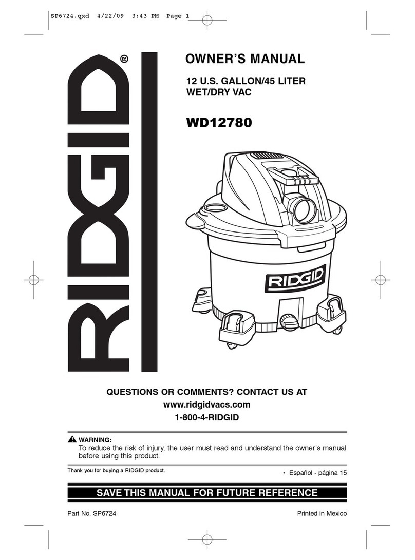 RIDGID WD12780 owner's manual