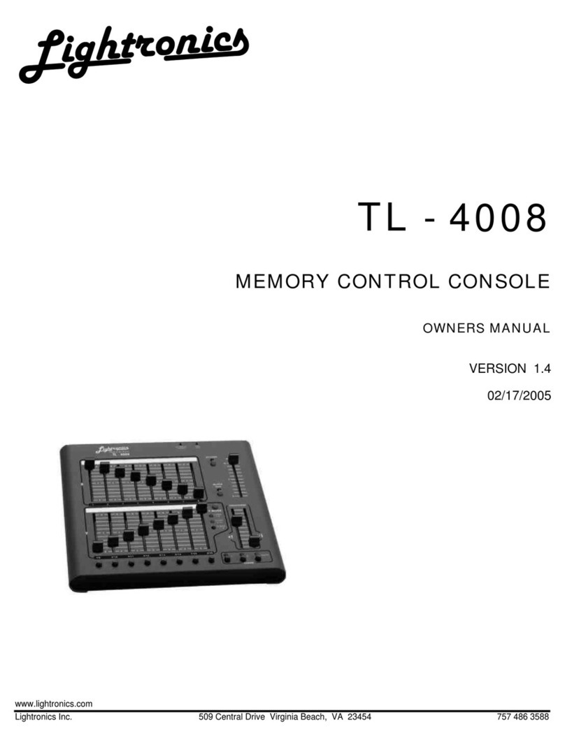 Lightronics TL - 4008 owner's manual