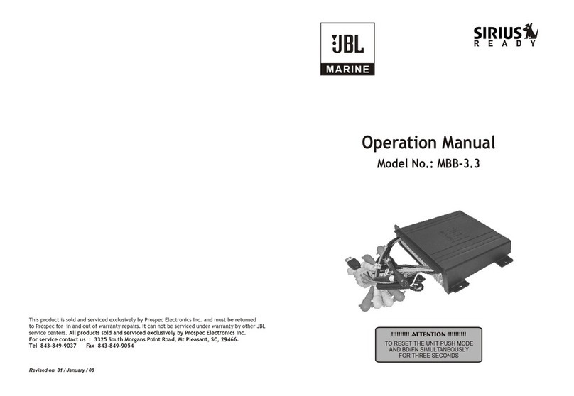 JBL MBB-3.3 Operation manual