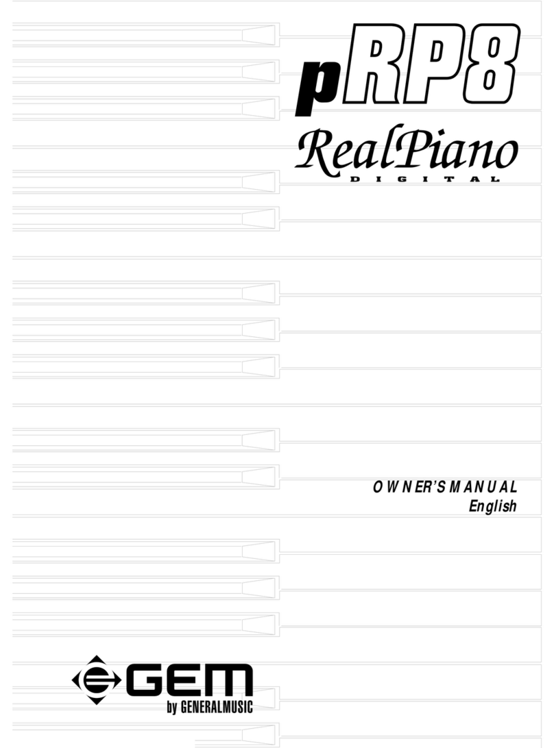 Generalmusic GEM pRP8 owner's manual