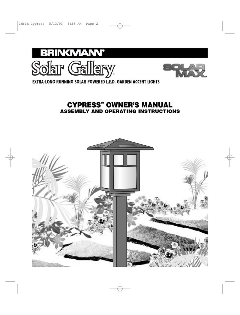 Brinkmann Solar Gallery User manual