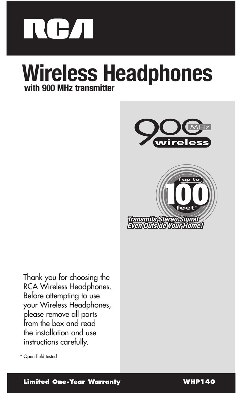 RCA WHP140 Installation guide