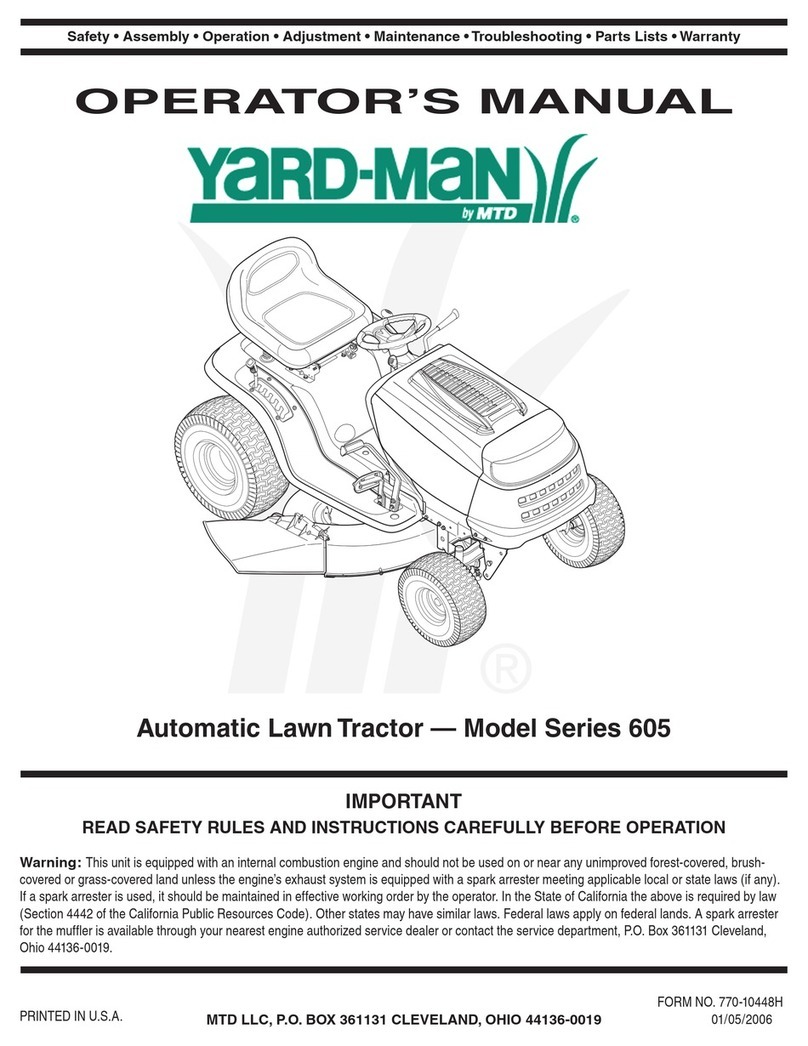 Yard-Man 605 Series User manual
