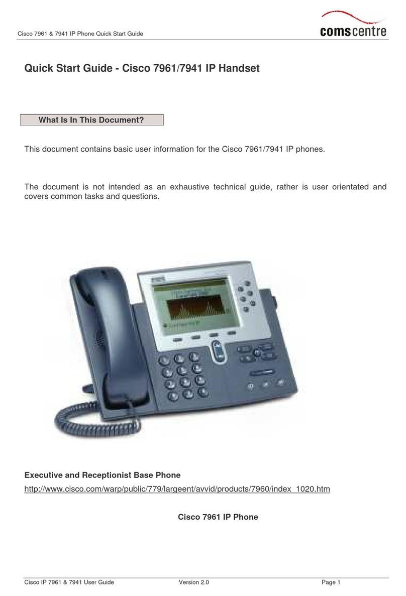 Cisco 7961 User manual