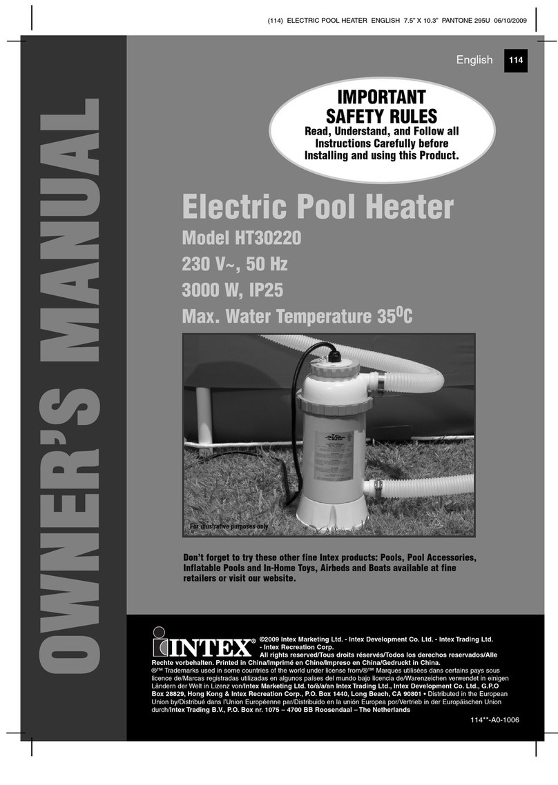 Intex Marketing HT30220 owner's manual