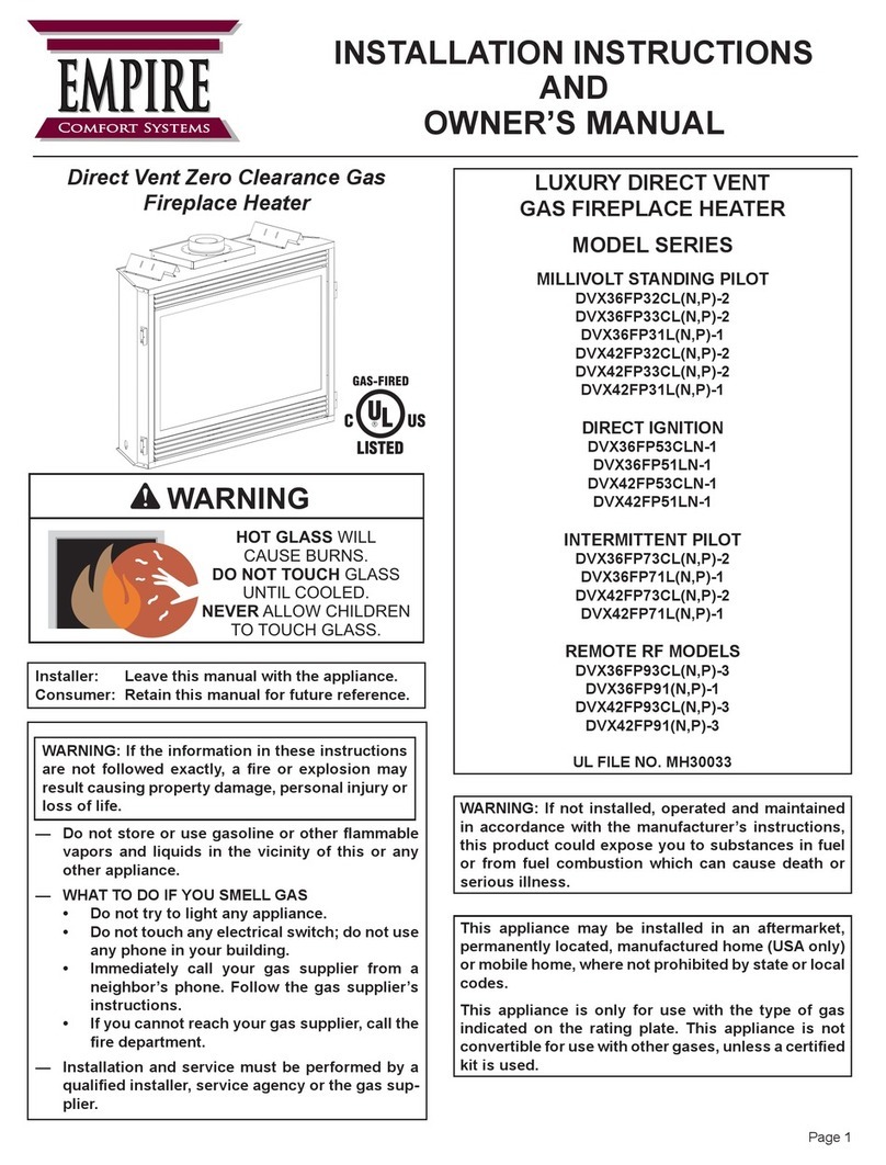 Empire Comfort Systems DVX36FP32CLN-2 Installation instructions and owner's manual