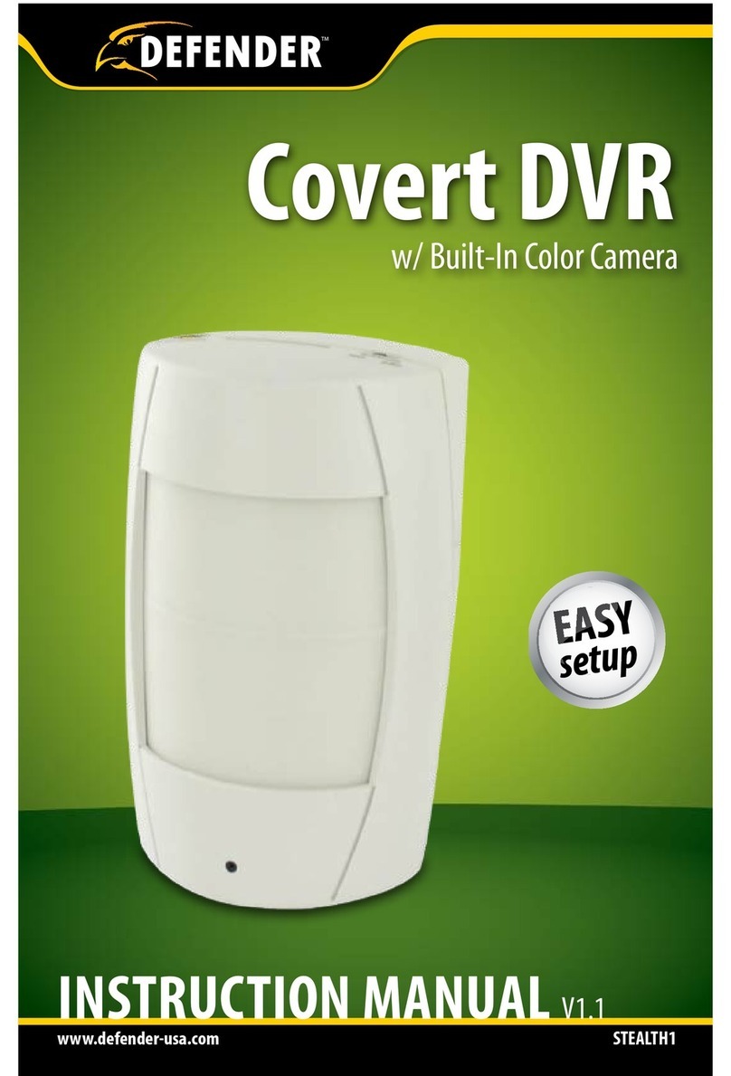 Defender Covert DVR w/Built-In Color Camera instruction manual