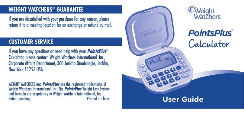 Weight Watchers PointsPlus user guide