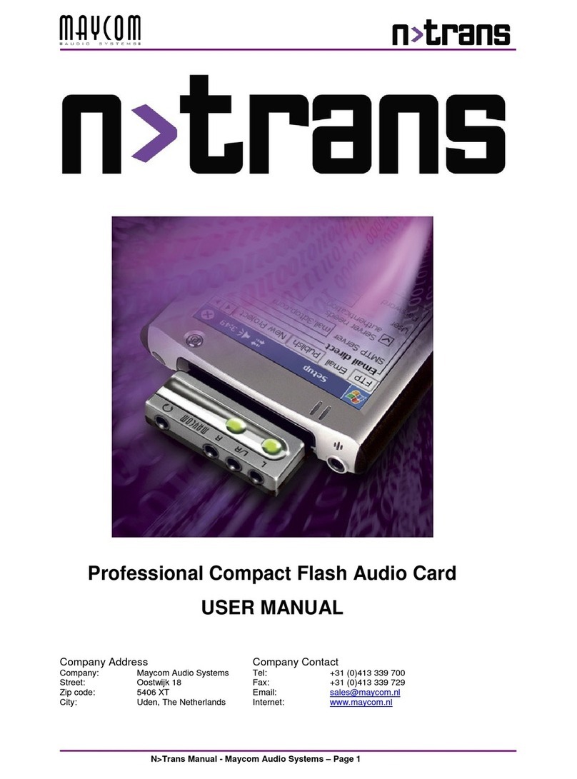 Maycom N-Trans Standard user manual