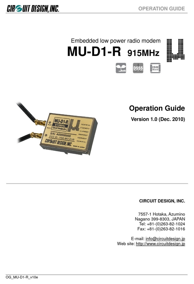 CIRCUIT DESIGN MU-D1-R Operation guide