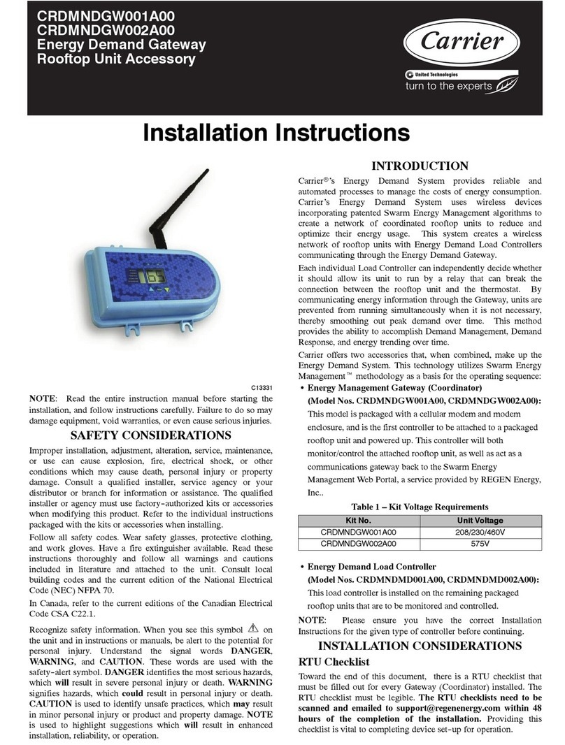 Carrier CRDMNDGW001A00 User manual