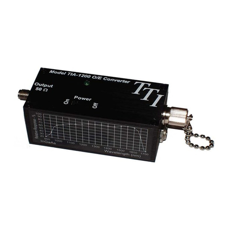 Terahertz Technologies TIA-1200 operating instructions