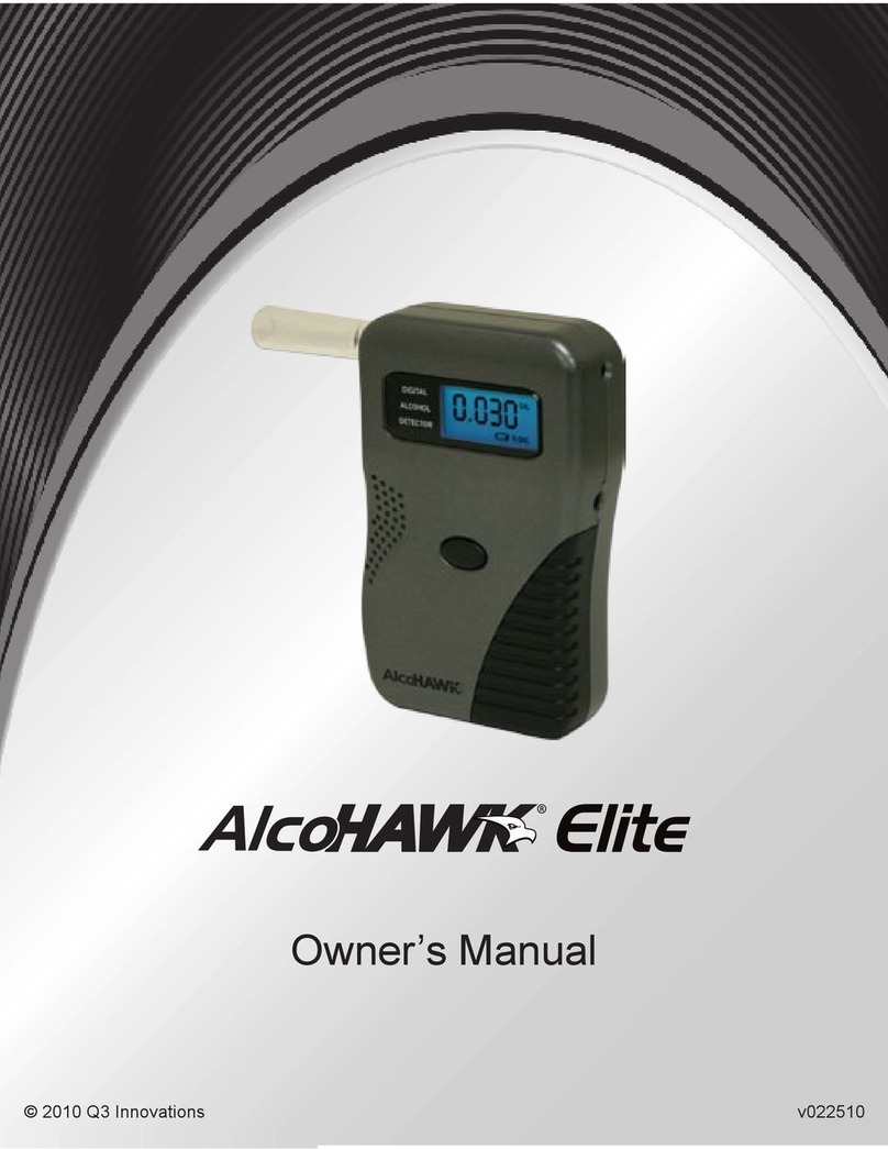 Q3 Innovations AlcoHAWK Elite owner's manual