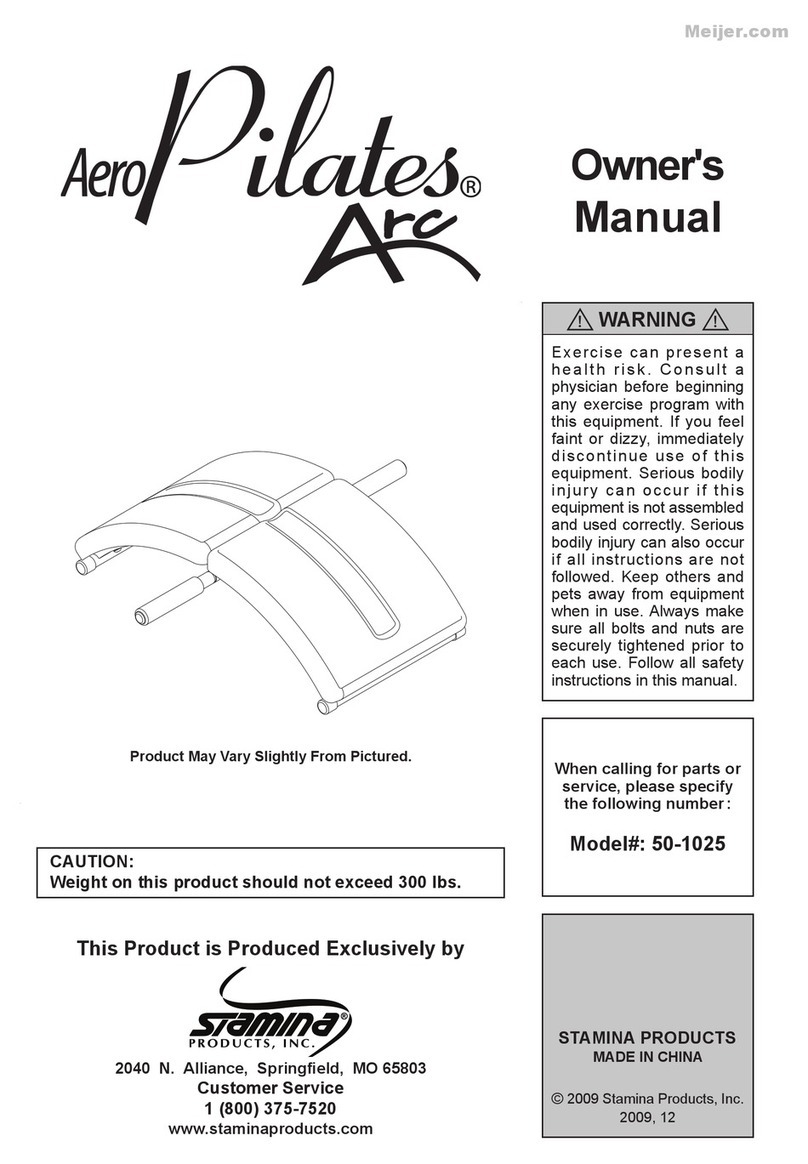 Stamina Aero Plates Arc owner's manual