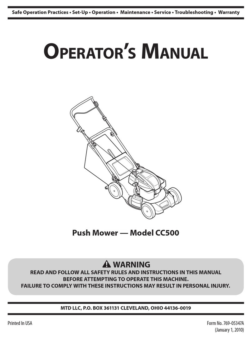 Cub Cadet CC 500 User manual Cub Cadet CC 500 User manual