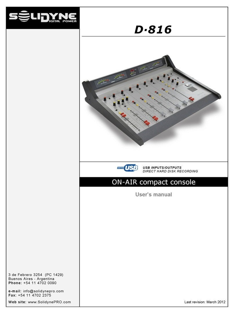 Solidyne D 816 user manual
