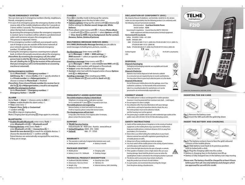 Telme F210 User manual